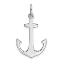 14K White Gold Polished 3-D Anchor Charm-K7878W