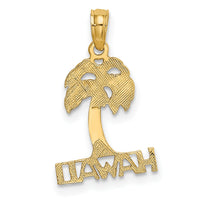 14K HAWAII Palm Tree Charm-K7880