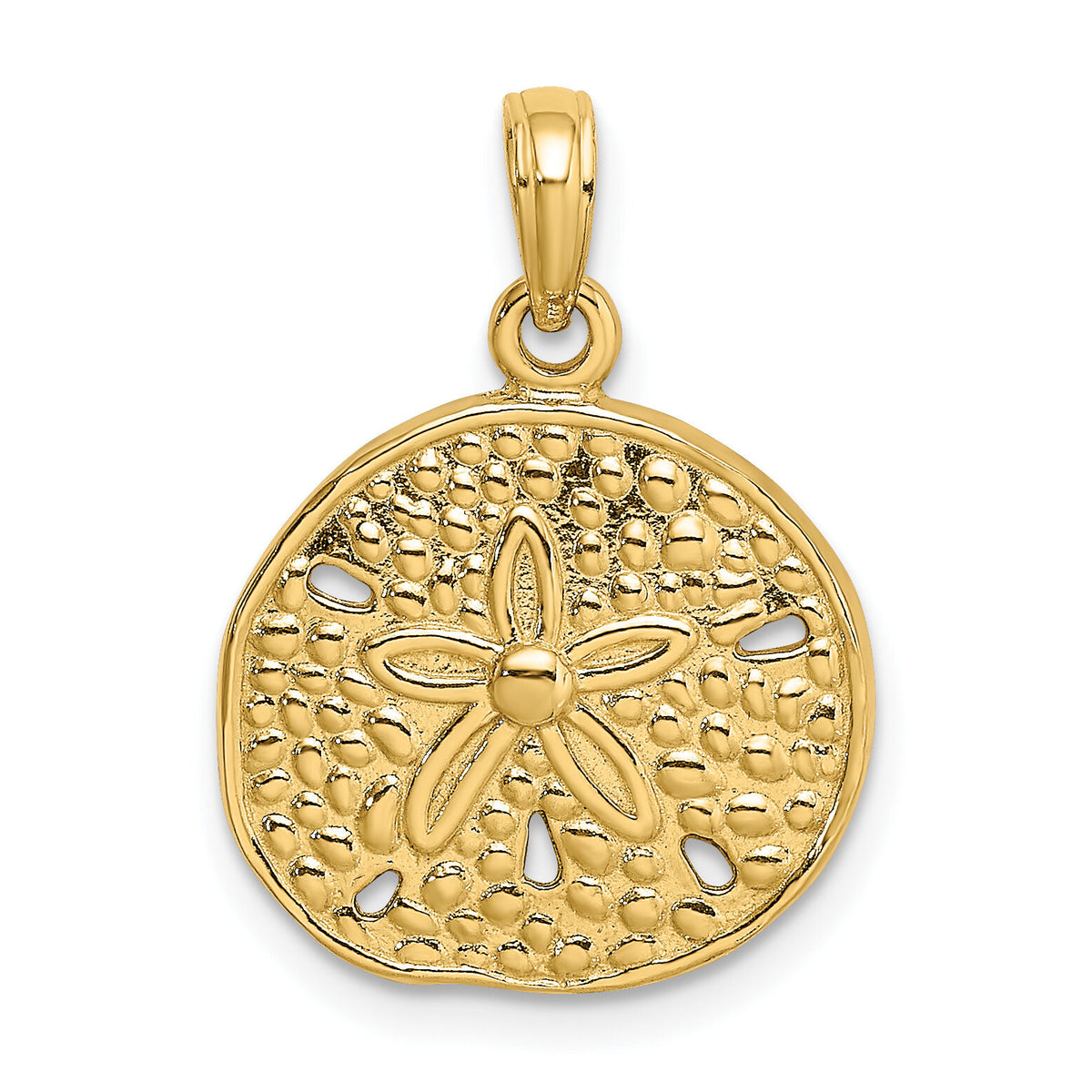 14K Cut-Out Sand Dollar Charm-K7882