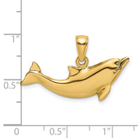 14K Polished Dolphin Charm-K7890