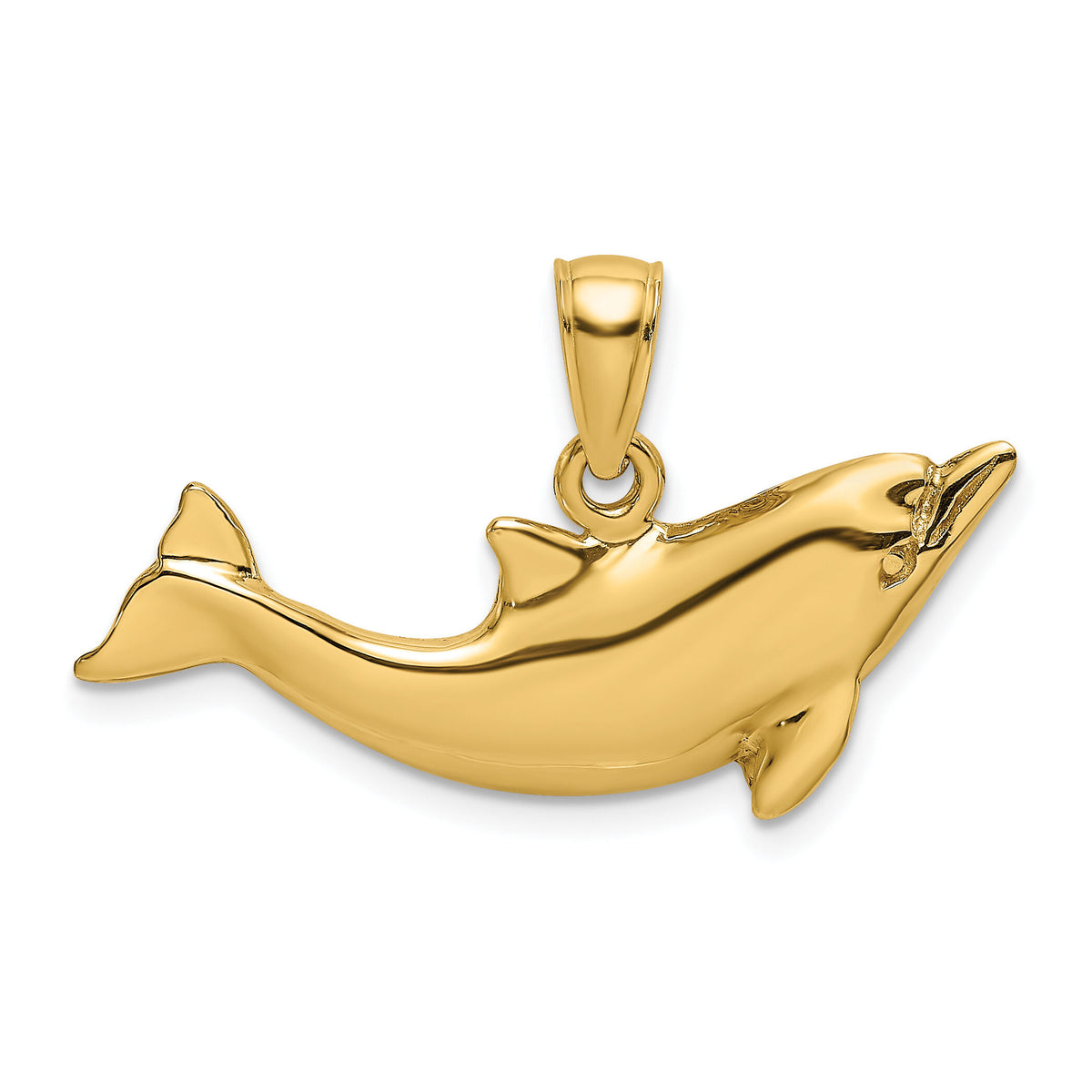 14K Polished Dolphin Charm-K7890