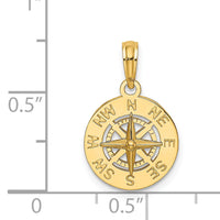 14K Mini Nautical Compass Charm-K7894
