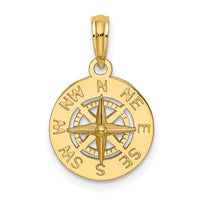 14K Mini Nautical Compass Charm-K7894