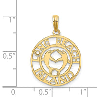 14K LONG BEACH ISLAND w/ Dolphins Charm-K7896