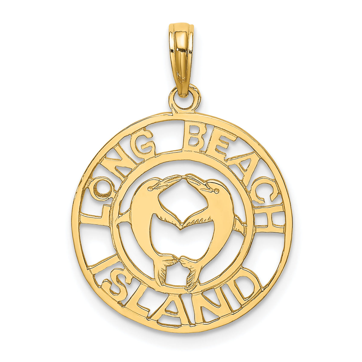 14K LONG BEACH ISLAND w/ Dolphins Charm-K7896
