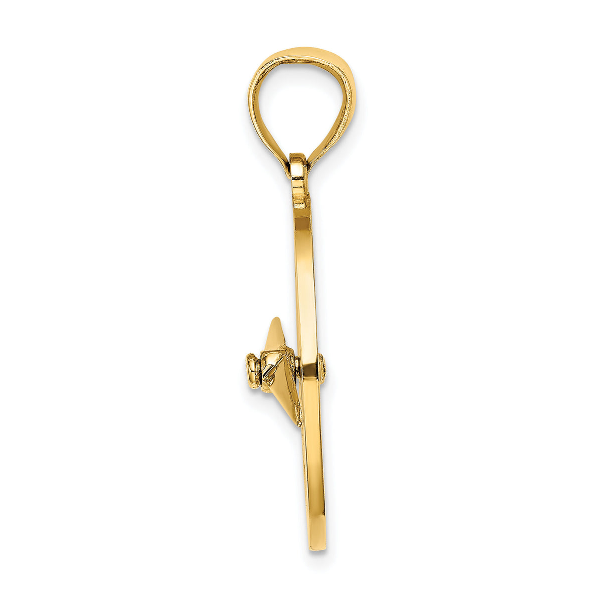 14K Nautical Compass with Moveable Needle Charm-K7898