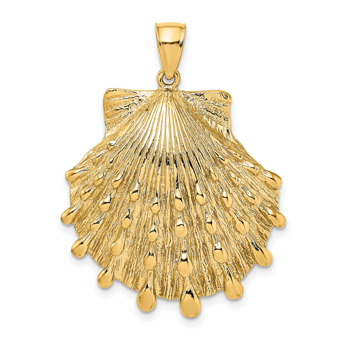 14K Lion's Paw Shell Charm-K7902