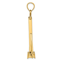 14K 3-D Moveable Danforth Anchor Charm-K7904