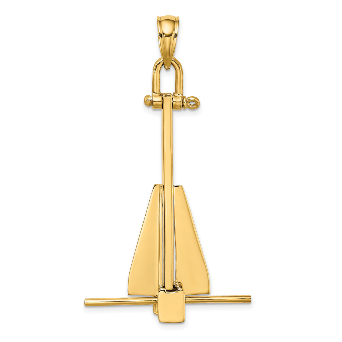 14K 3-D Moveable Danforth Anchor Charm-K7904
