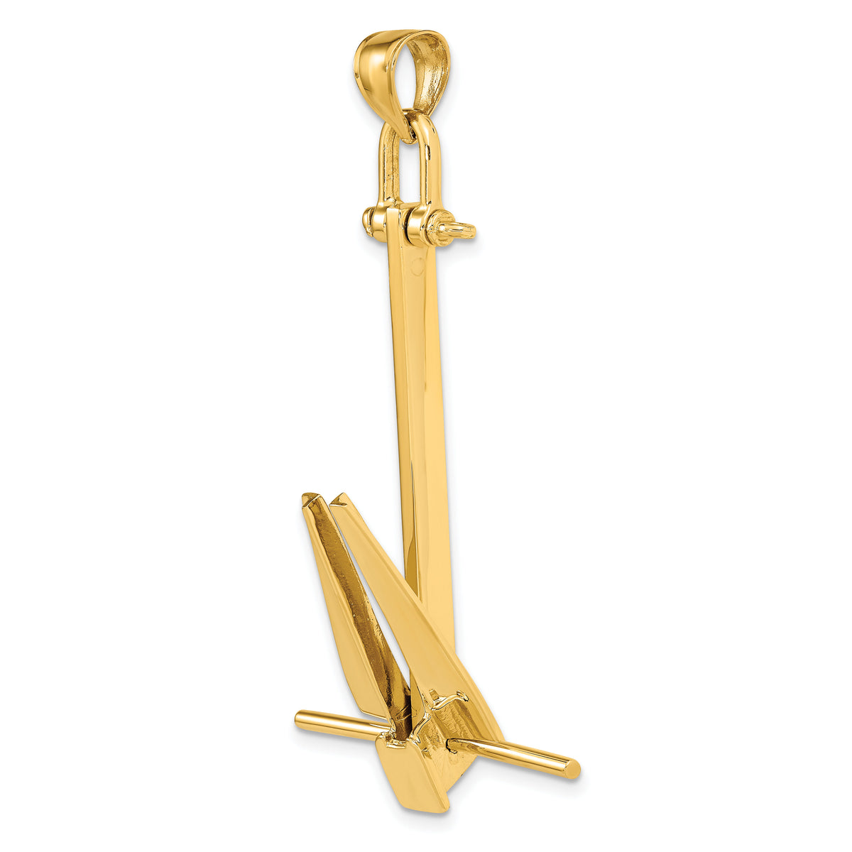14K 3-D Moveable Danforth Anchor Charm-K7904