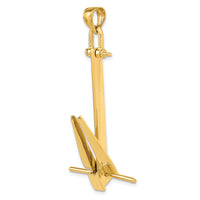 14K 3-D Moveable Danforth Anchor Charm-K7904