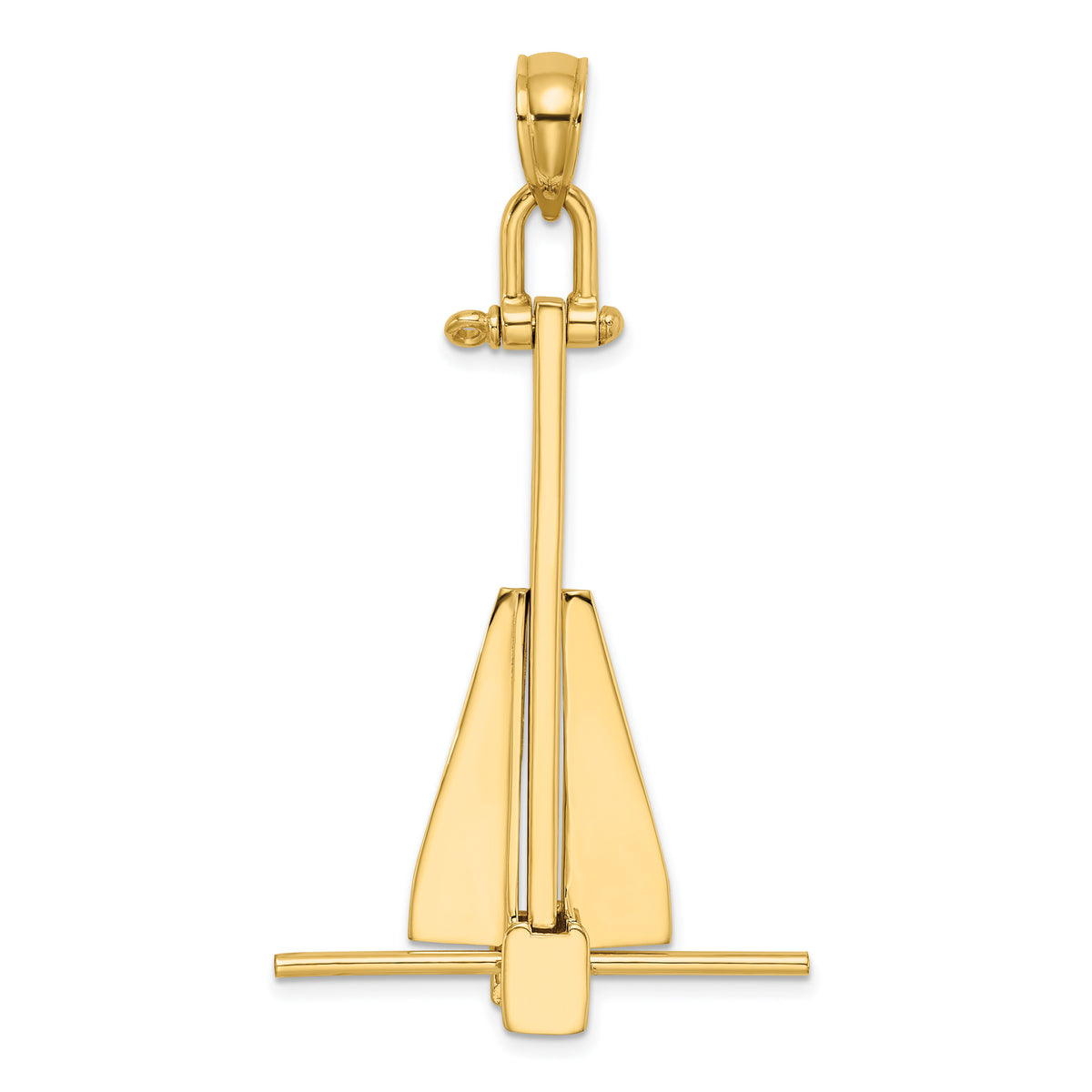 14K 3-D Moveable Danforth Anchor Charm-K7904