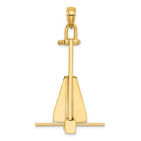 14K 3-D Moveable Danforth Anchor Charm-K7904