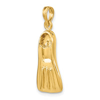 14K 3-D Scuba Flipper Charm-K7906
