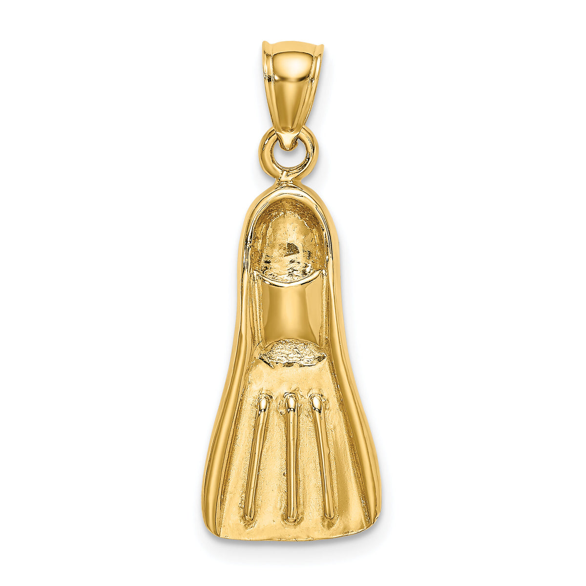 14K 3-D Scuba Flipper Charm-K7906
