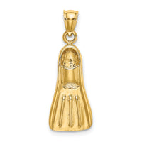 14K 3-D Scuba Flipper Charm-K7906