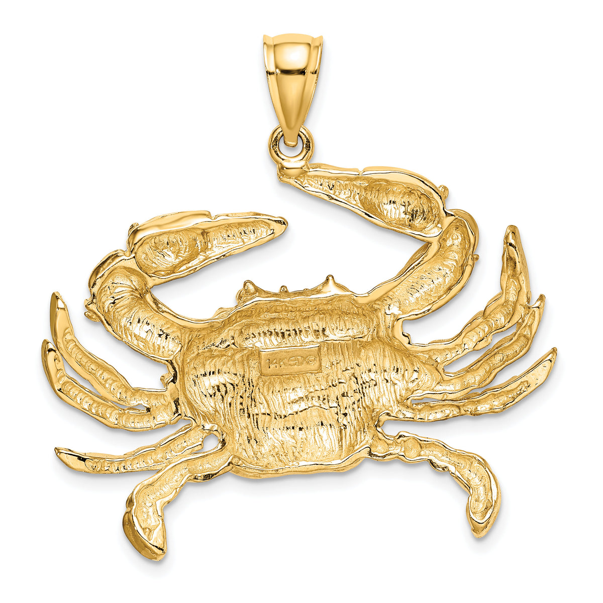14K Blue Crab Charm-K7910