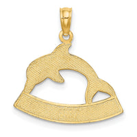 14K HAWAII Dolphin Charm-K7911