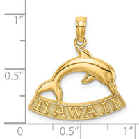 14K HAWAII Dolphin Charm-K7911