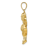 14K Pelican with Fish In Mouth Charm-K7915