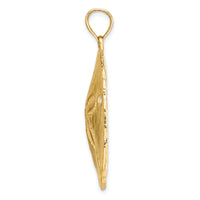 14K Polished Sand Dollar Charm-K7916