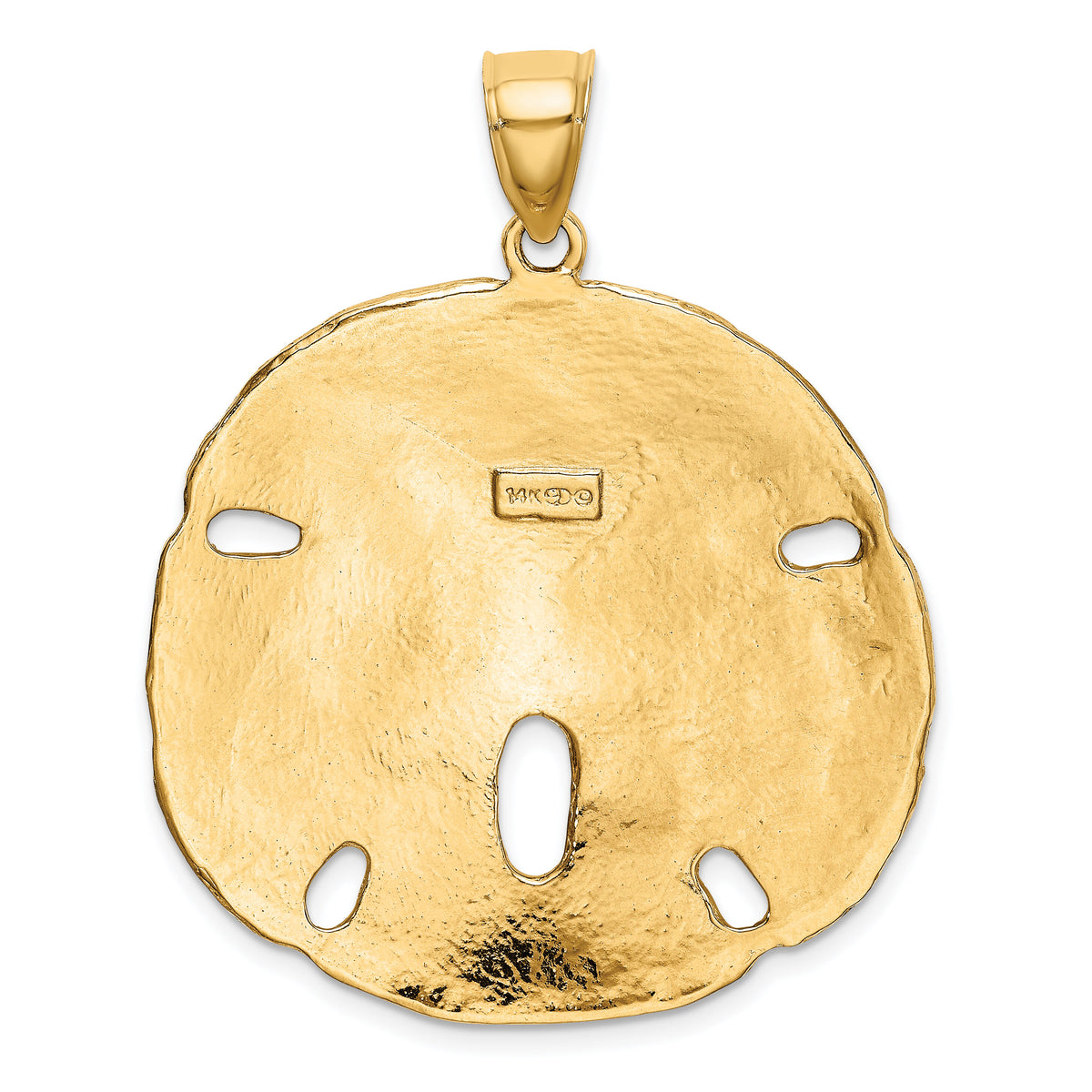 14K Polished Sand Dollar Charm-K7916