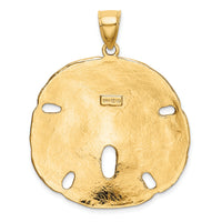 14K Polished Sand Dollar Charm-K7916