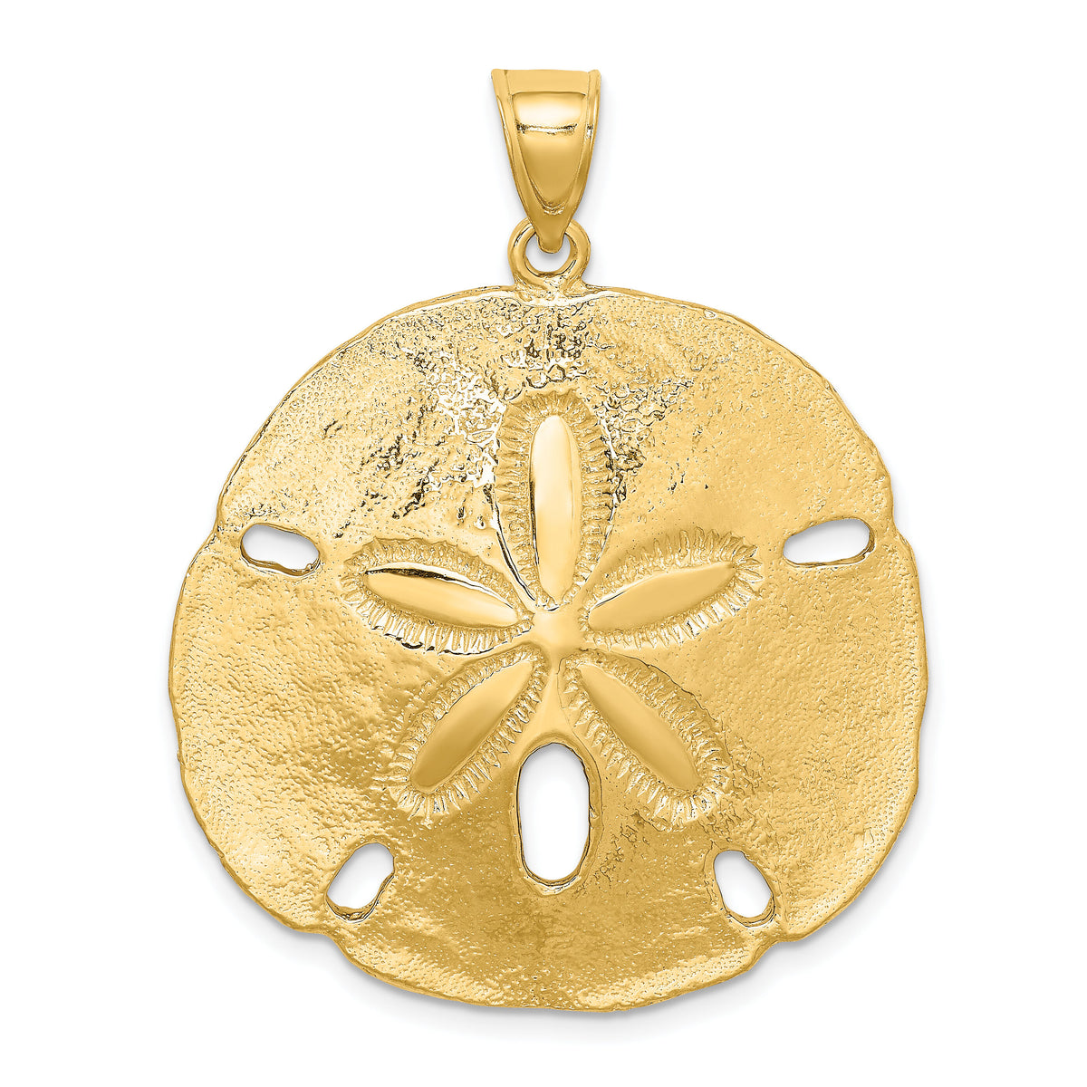 14K Polished Sand Dollar Charm-K7916