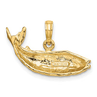 14K 2-D Humpback Whale Charm-K7920