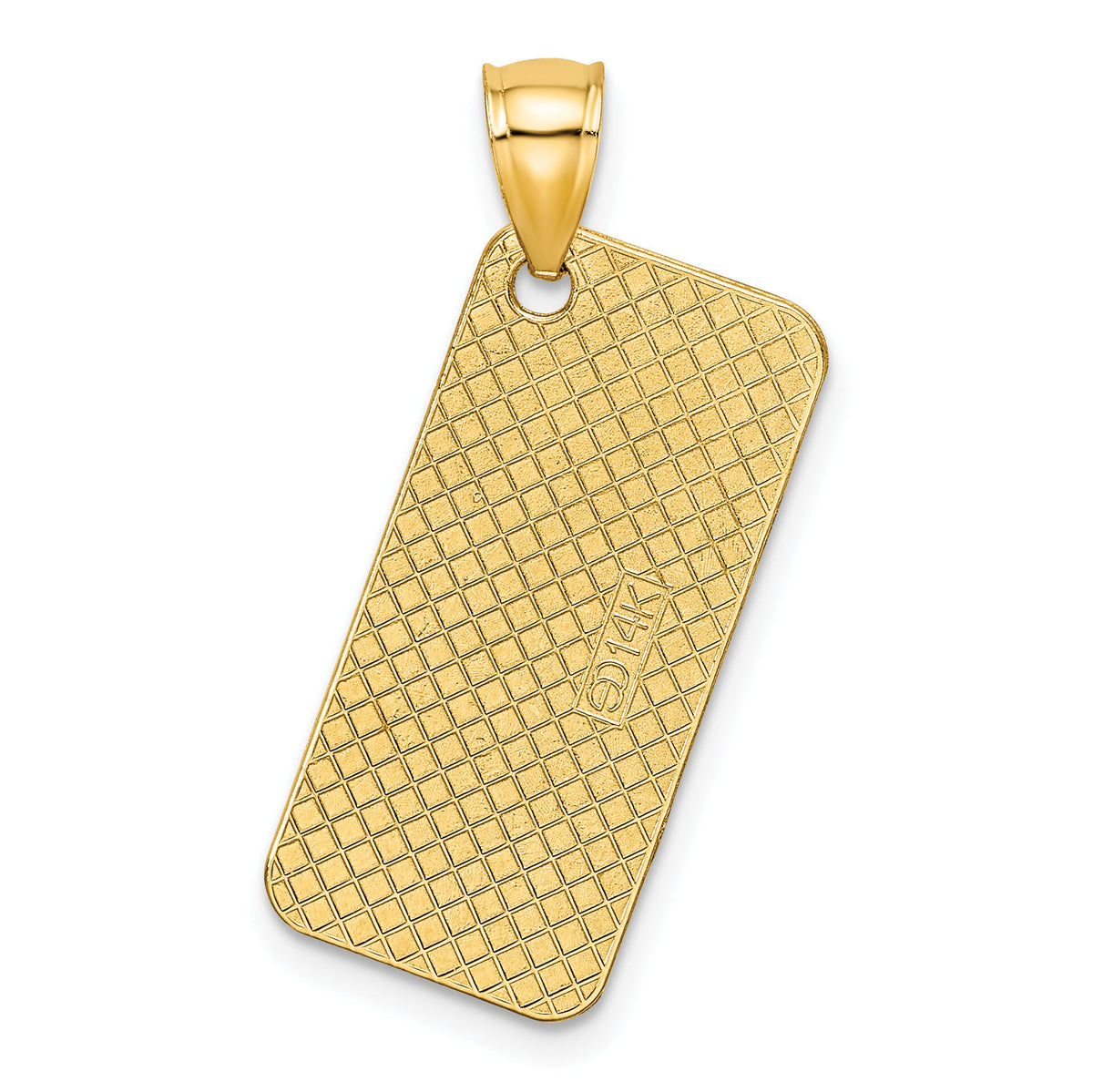 14K Textured OCEAN CITY, NJ License Plate Charm-K7922