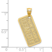 14K Textured OCEAN CITY, NJ License Plate Charm-K7922