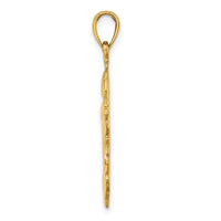 14K 2-D Polished Double Dolphins Charm-K7923