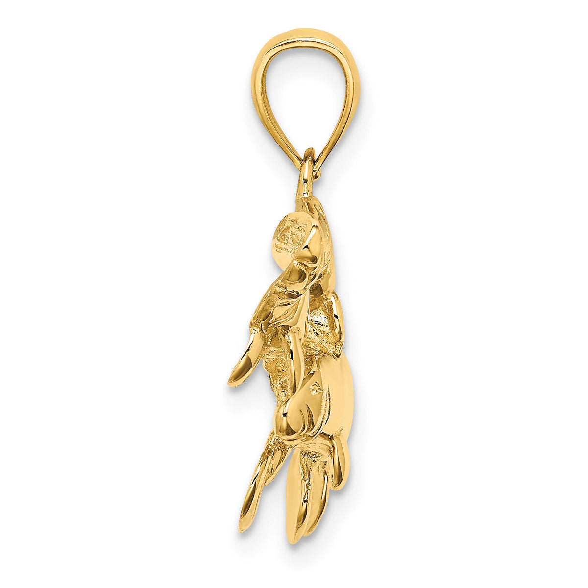14K 2-D /Polished Three Manatees Charm-K7929
