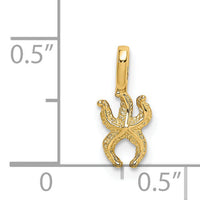 14K Mini Starfish with Fixed Bail Charm-K7933