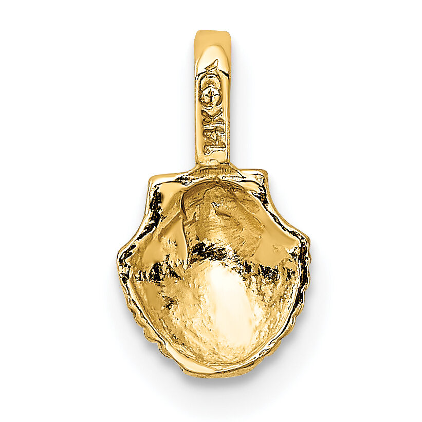 14K Mini Scallop Shell Charm-K7935