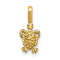 14K Mini Sea Turtle with Fixed Bail Charm-K7937