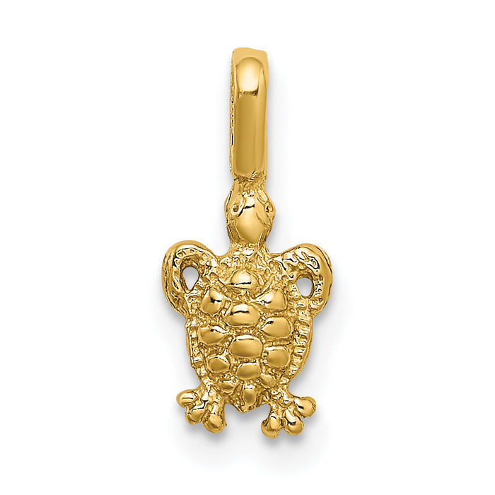 14K Mini Sea Turtle with Fixed Bail Charm-K7937