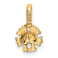 14K Mini Sand Dollar with Fixed Bail Charm-K7938