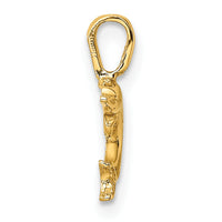 14K Mini Jumping Dolphin with Fixed Bail Charm-K7939
