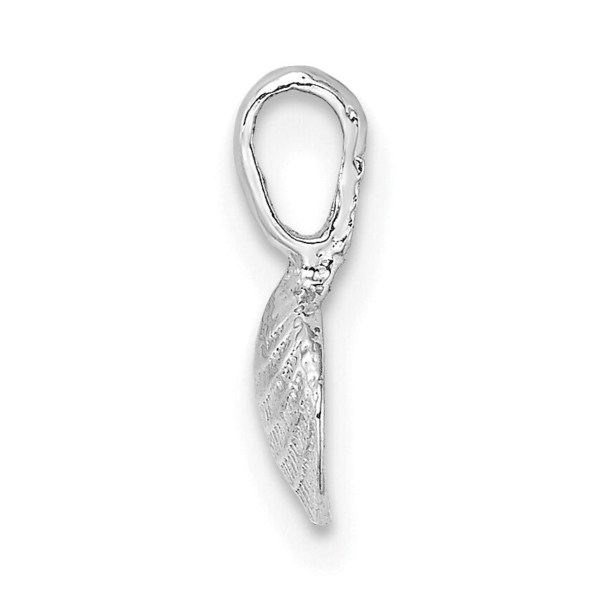 14K White Gold Mini Clam Shell Charm-K7940W