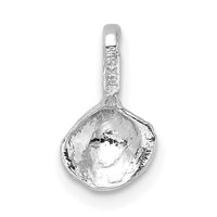 14K White Gold Mini Clam Shell Charm-K7940W