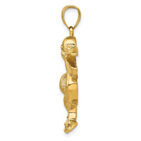14K Textured Pelican Charm-K7941