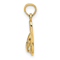 14K 3D LBI (Long Beach Island) Single Flip-flop Charm-K7943