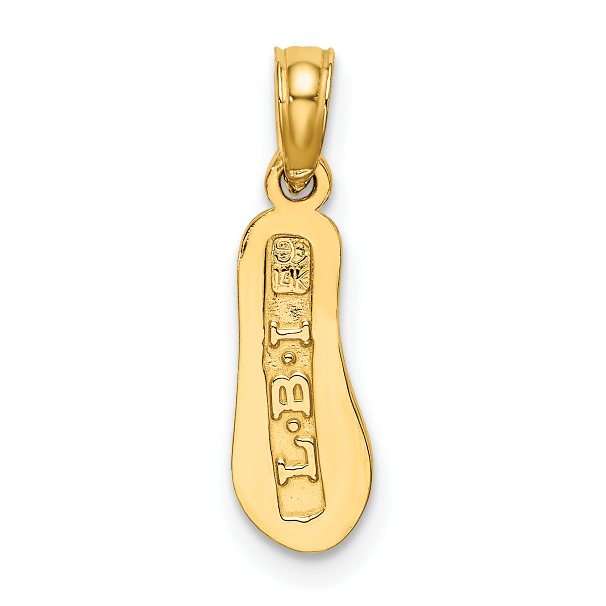 14K 3D LBI (Long Beach Island) Single Flip-flop Charm-K7943