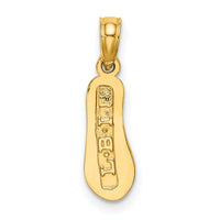 14K 3D LBI (Long Beach Island) Single Flip-flop Charm-K7943