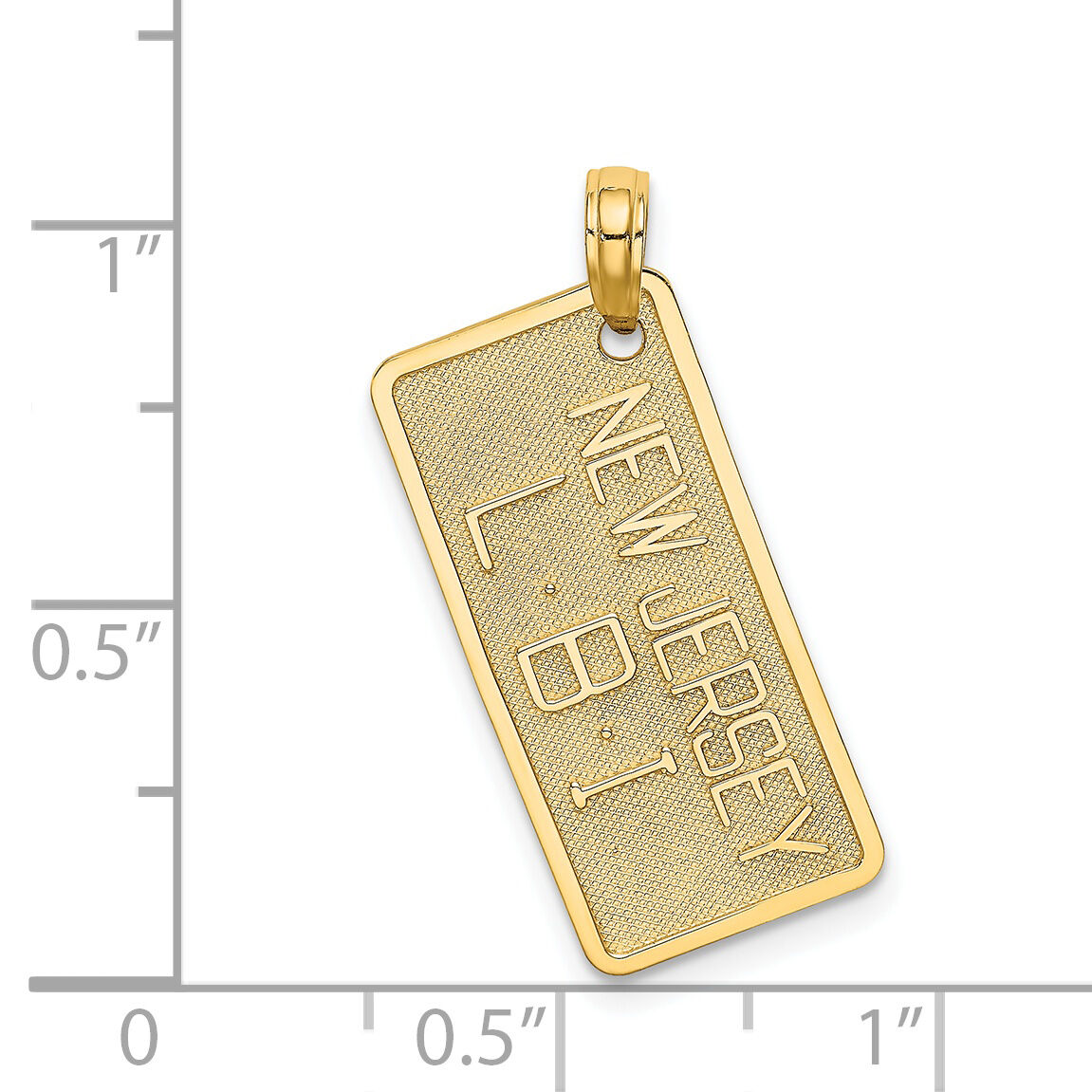 14K NEW JERSEY-LBI (Long Beach Island) License Plate Charm-K7944