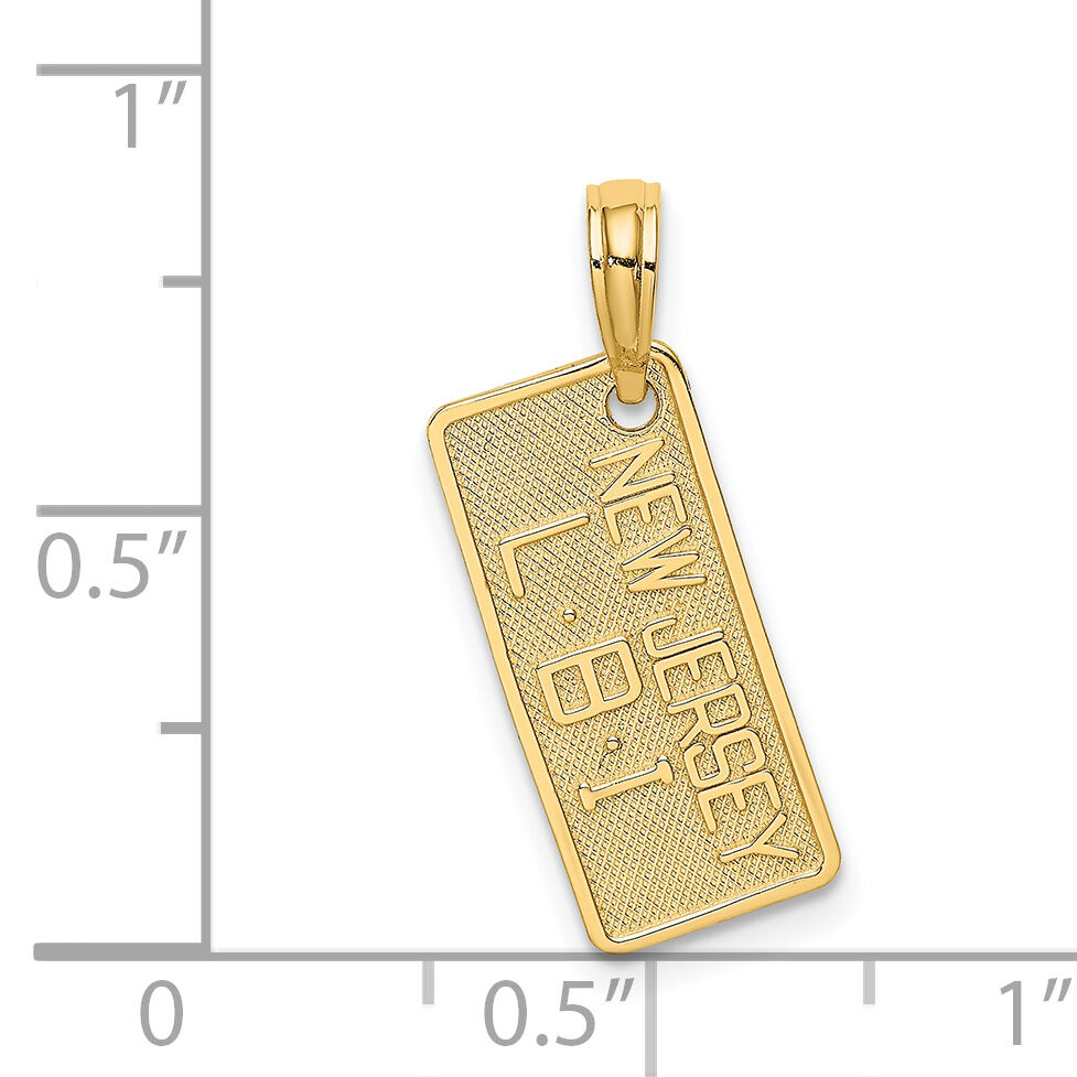 14K NEW JERSEY-LBI (Long Beach Island) License Plate Charm-K7945