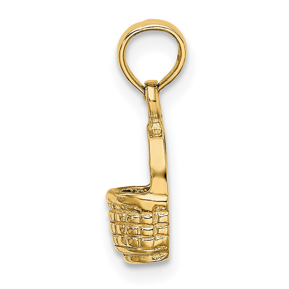 14K 2-D Flat Back Mini Basket Charm-K7947