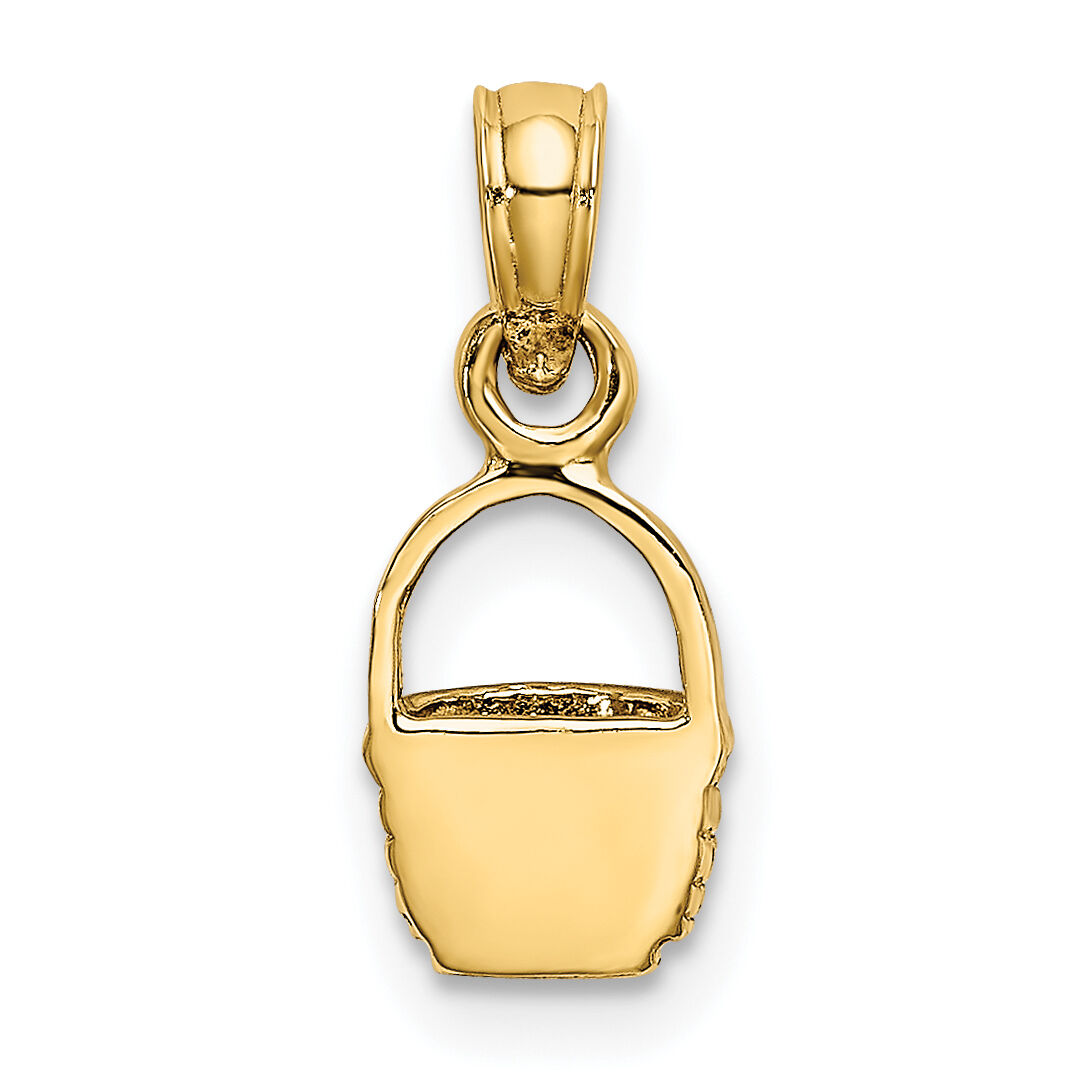 14K 2-D Flat Back Mini Basket Charm-K7947