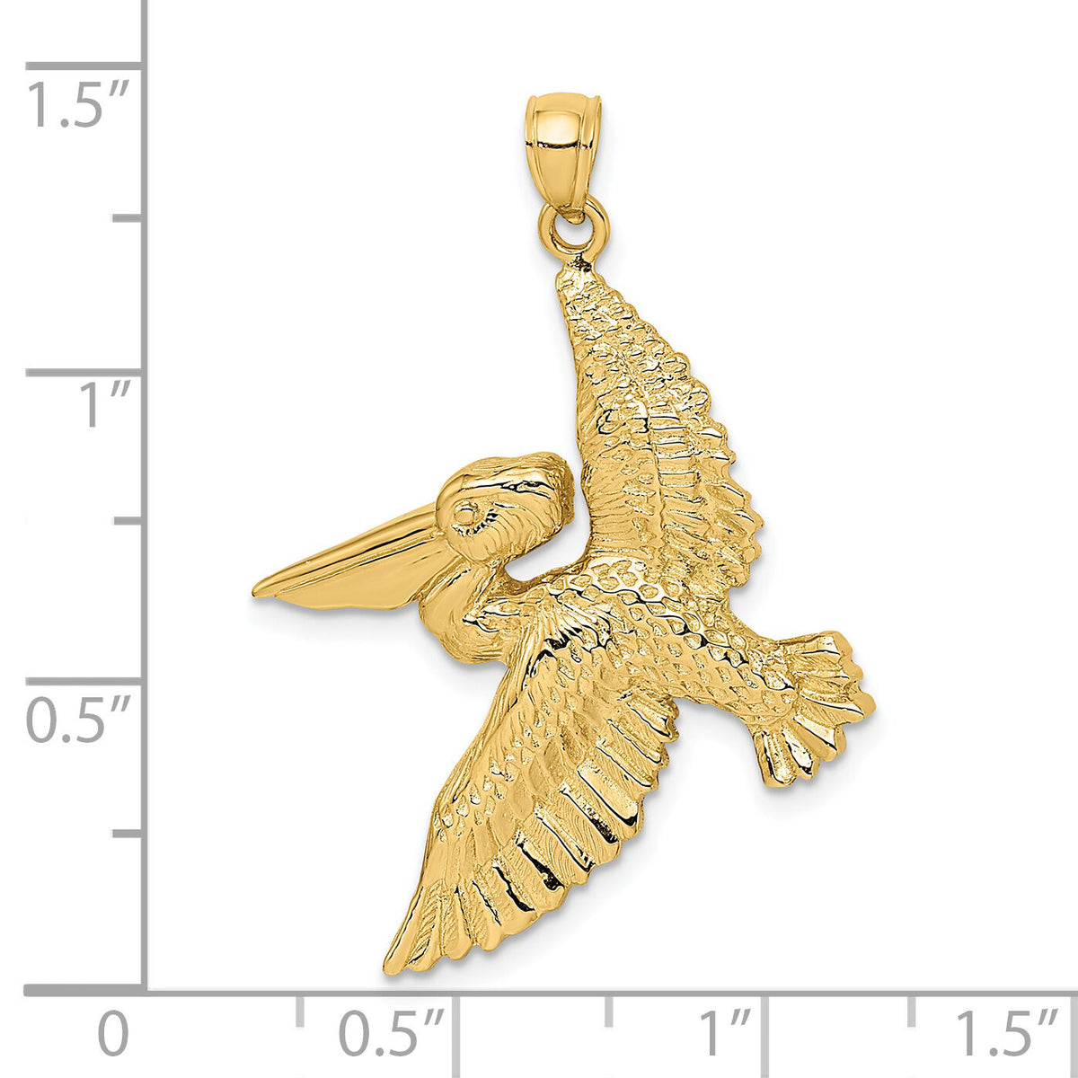 14K Flying Pelican Charm-K7948